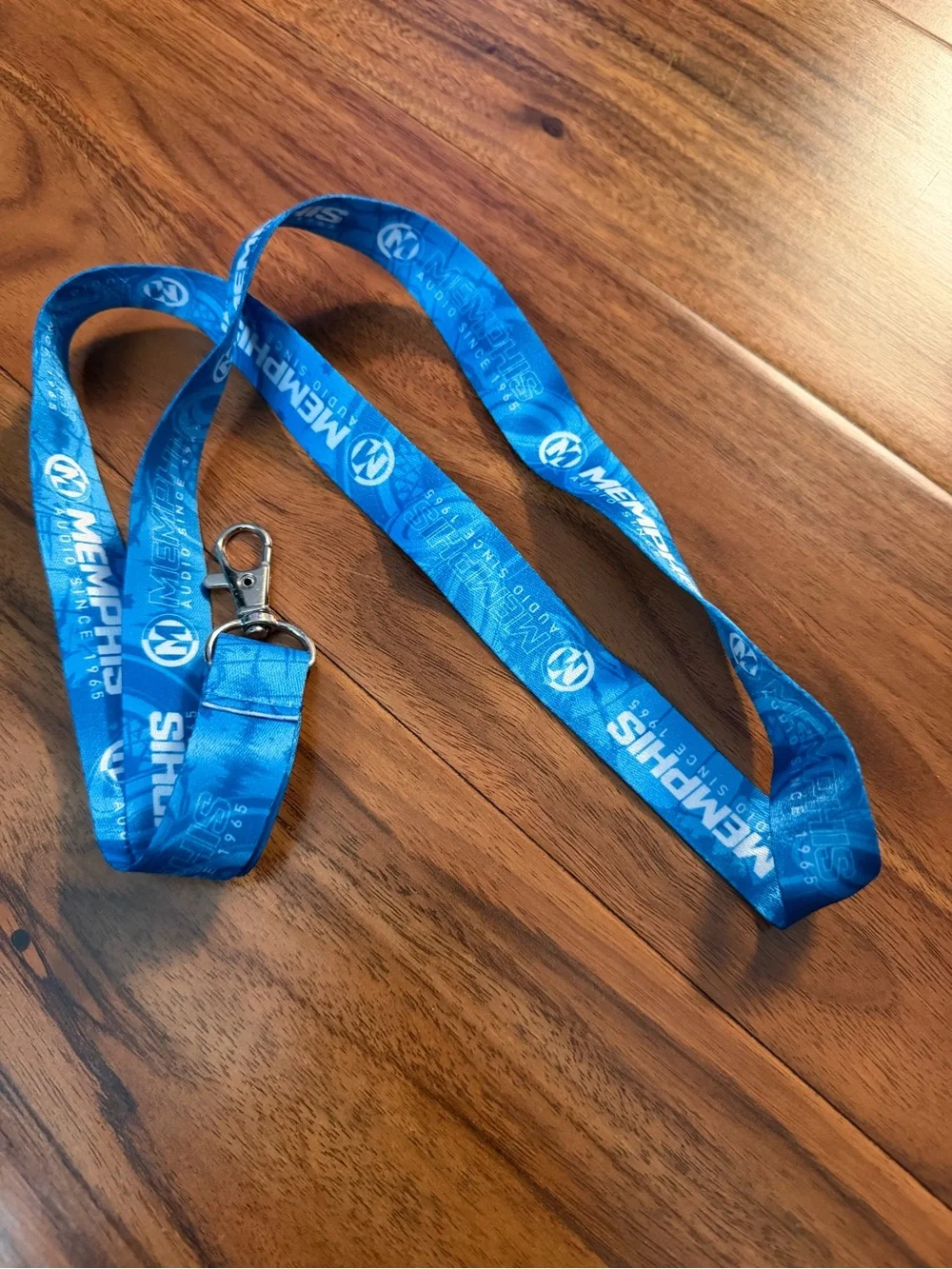 Memphis Blue Promo Lanyard with Metal Clip
